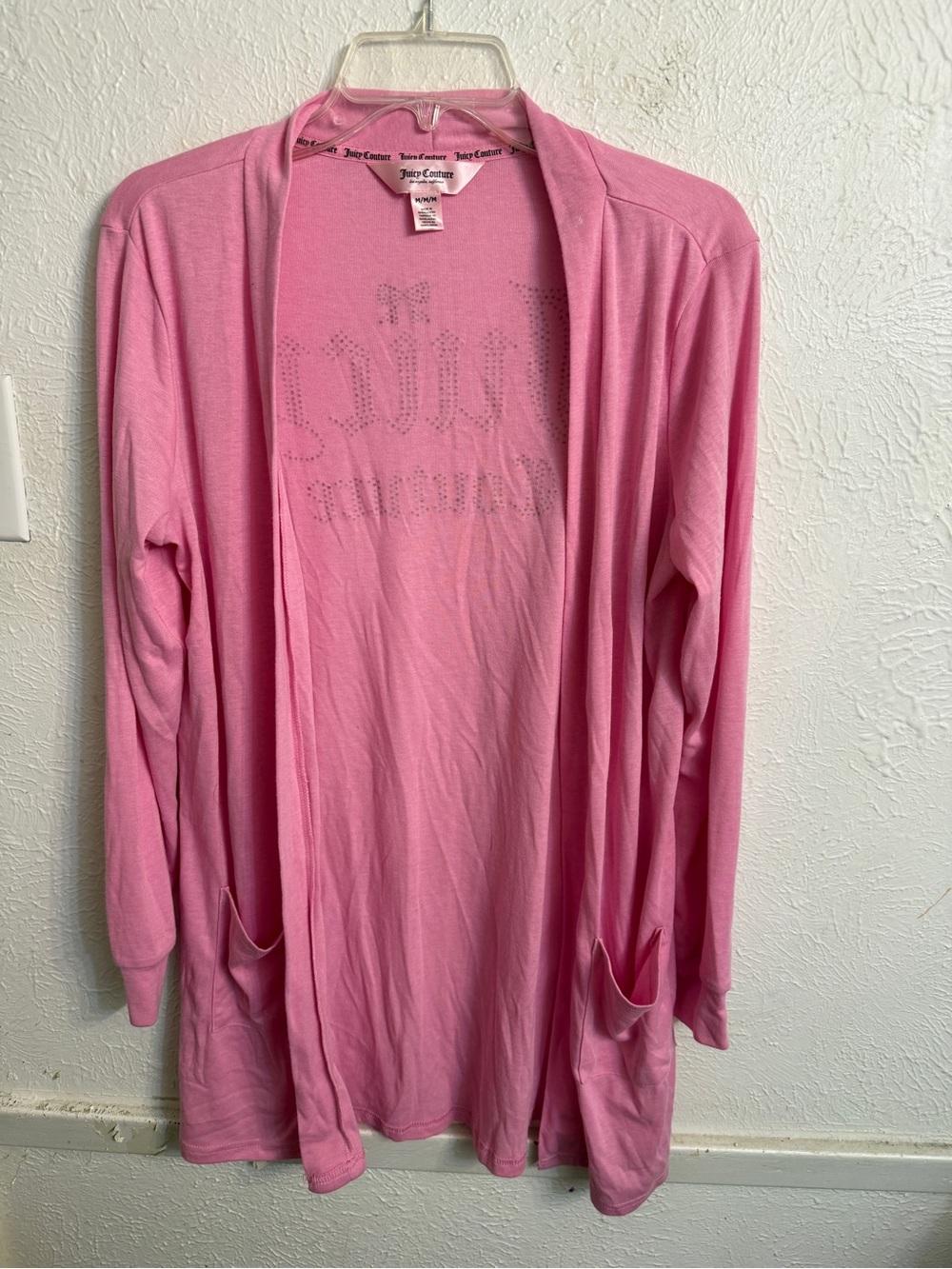 Juicy Couture Pink Studded Logo Cardigan